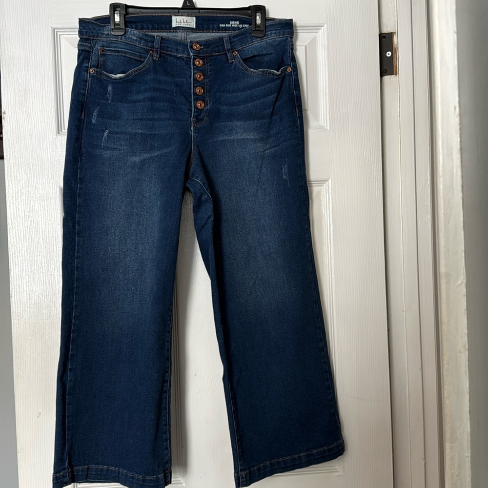 🔥 NICOLE MILLER | SOHO high rise wide leg crop jean | size 10